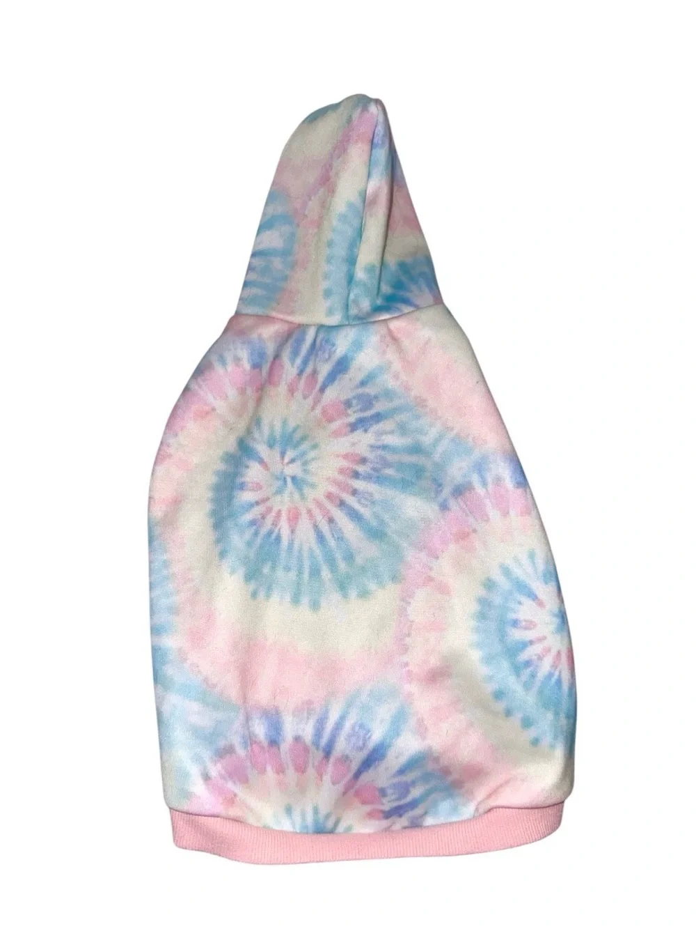 Top Paw Tie dye Rainbow hooded dog sweatshirt size small